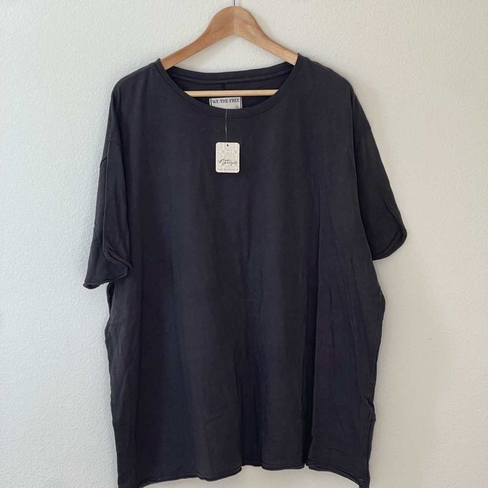 NWT We The Free Charcoal Short Sleeve Tee